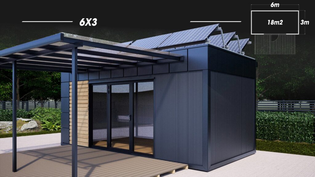 Pavillon med solceller