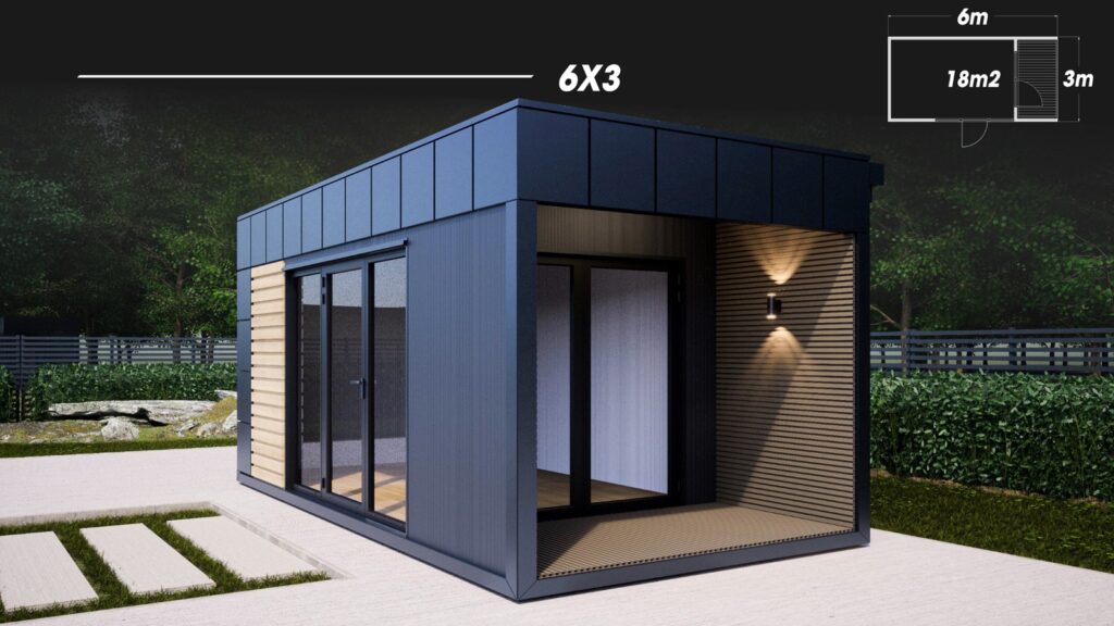 Pavillon med udhæng